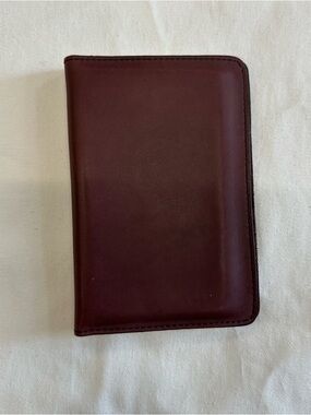 Burgundy Leather Passport Wallet